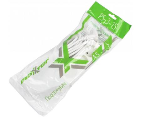 Maxxter 3 розетки 4.5 м (White) (PS-3-15)