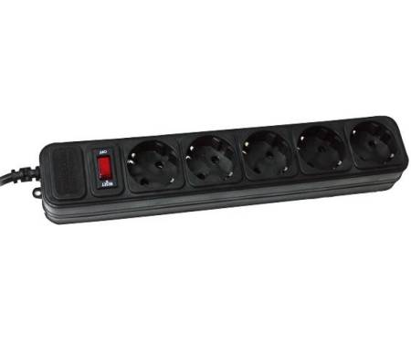 Maxxter 5 розеток 1.8м (Black) (SPM5-G-6B)