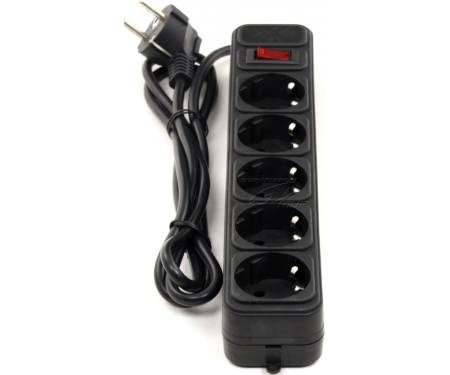 Maxxter 5 розеток 1.8м (Black) (SPM5-G-6B)