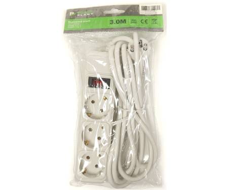 PowerPlant JY-1054/3 3 розетки 3 м (White) (PPSA10M30S3)