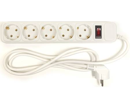 PowerPlant JY-1056/1.8 5 розеток 1.8 м (White) (PPSA10M18S5)
