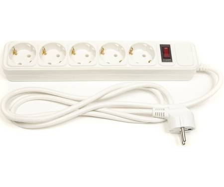 PowerPlant JY-1056/1.8 5 розеток 1.8 м (White) (PPSA10M18S5)
