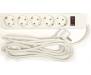 PowerPlant JY-1056/3 5 розеток 3 м (White) (PPSA10M30S5)