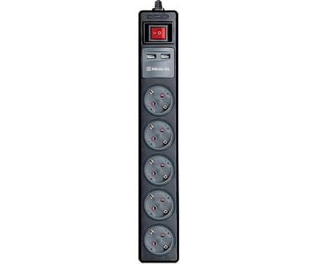 REAL-EL RS-5 USB CHARGE 3 м (Black)