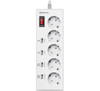 REAL-EL RS-5F USB CHARGE 4 3 м (White)