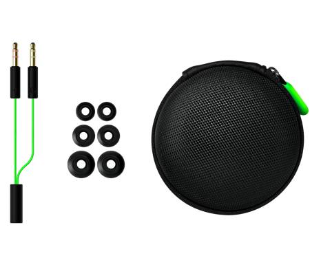 Игровая гарнитура Razer Hammerhead V2 Black-Green (RZ12-01730100-R3G1)