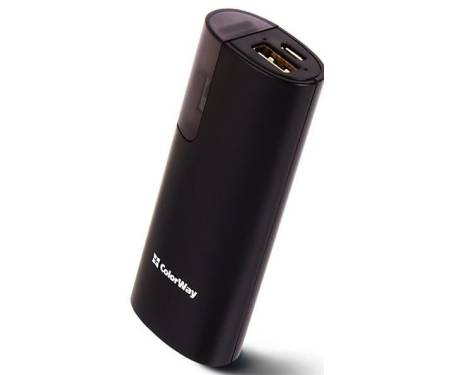 Внешний аккумулятор (Power Bank) ColorWay 2200 mAh Black (CW-PB022LIC1BK)