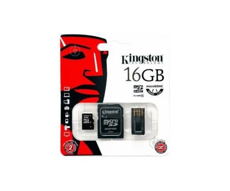 Карта памяти Kingston 16 GB microSDHC class 10 Mobility Kit MBLY10G2/16GB