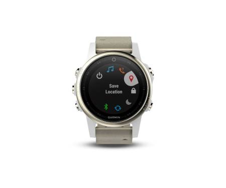 Garmin fenix 5s Sapphire Champagne with Suede Band (010-01685-13)