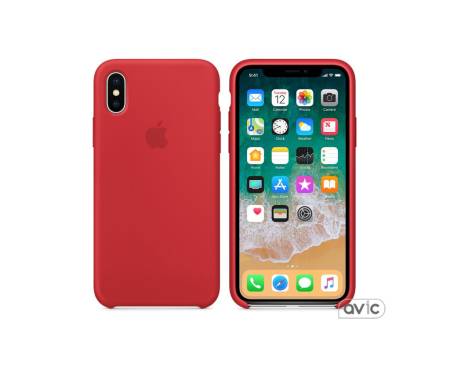 Apple iPhone X Silicone Case Red
