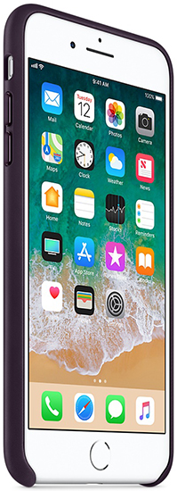 Apple iPhone 7 Plus/8 Plus Leather Case - Black MQHM2