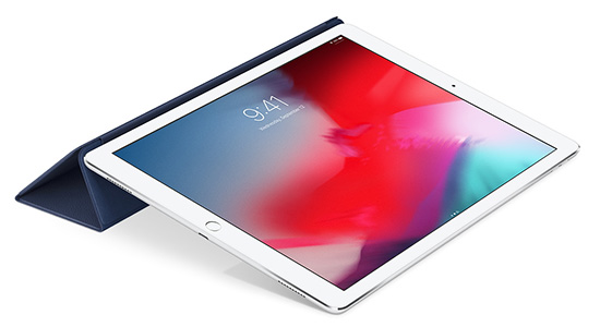 Чехол Apple Leather Smart Cover for 12.9 iPad Pro - Midnight Blue (MPV22)