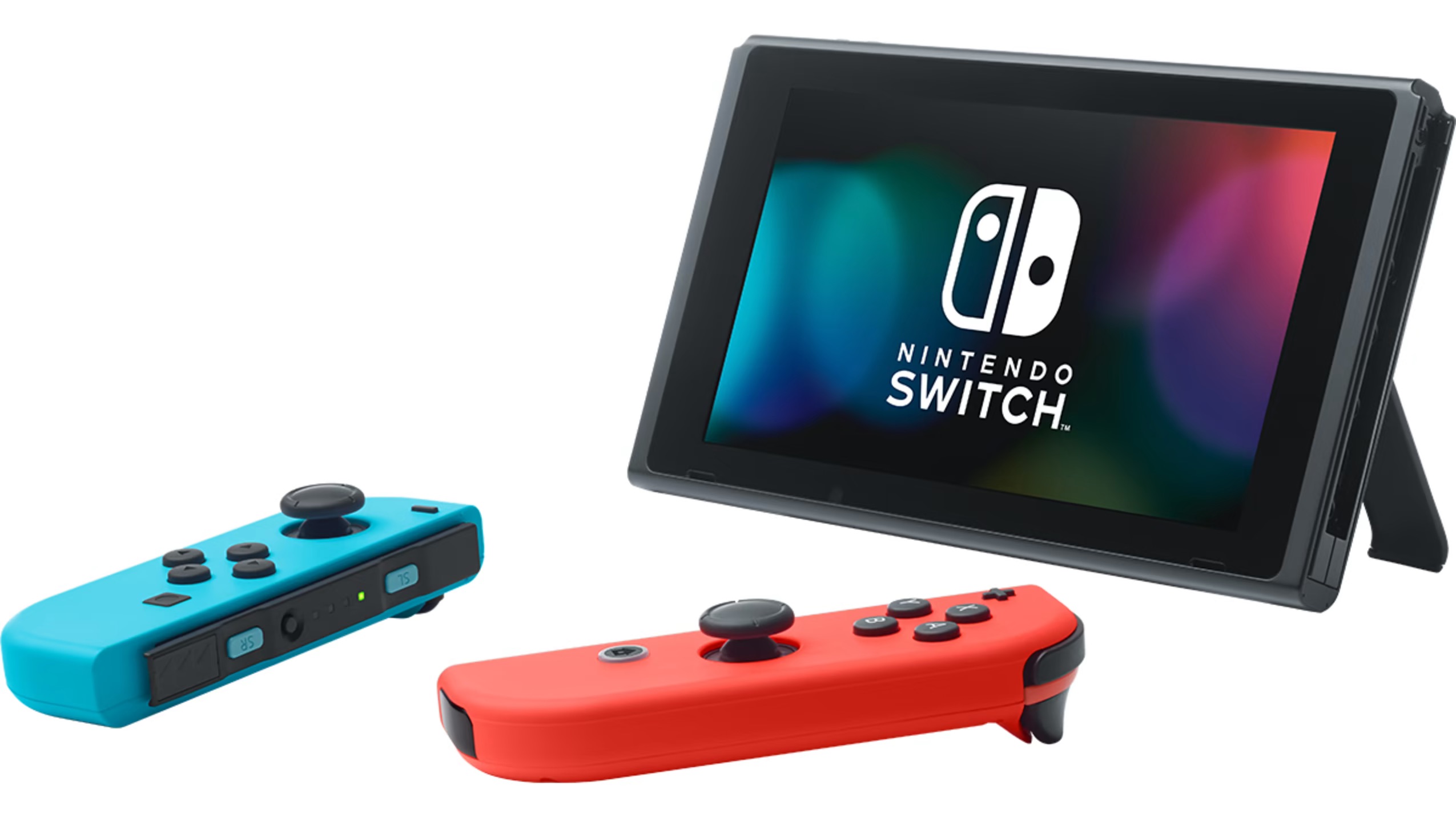 Портативная игровая приставка Nintendo Switch with Neon Blue and Neon Red Joy-Con