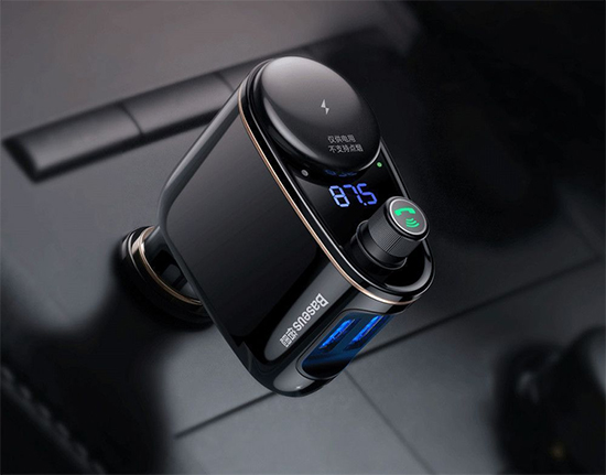 Baseus Locomotive Bluetooth FM Launcher 3.4A 2USB Black