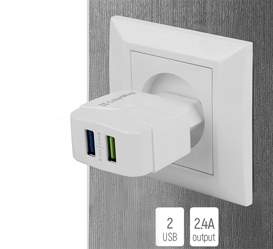 ColorWay (2USB, 2.4A) White