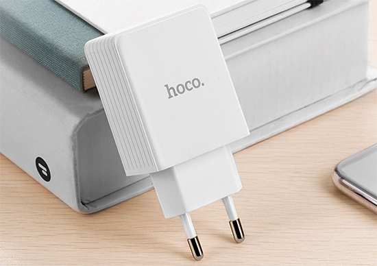 Сетевое зарядное устройство Hoco C34A Platium QC 3.0A 1 USB White