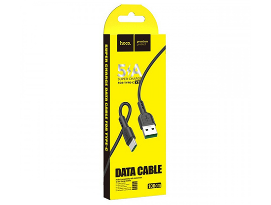 Кабель Hoco X33 Type-C 5A Surge charging data cable Black