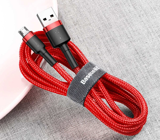 Кабель Micro USB Baseus Cafule Cable USB For Micro 2.4A 0.5M Red+Red (CAMKLF-A09)