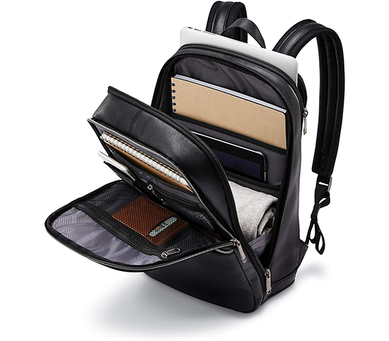 Рюкзак Samsonite Classic Leather Slim Backpack Black