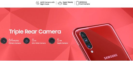 Смартфон Samsung Galaxy A70s 6/128GB Red (SM-A707FZRM)