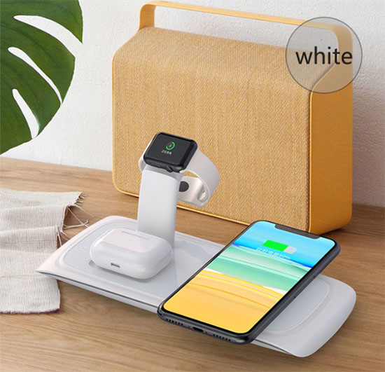 Wireless Qi 3 in 1 Fast Charger Charger Stand for Airpods For Apple Watch