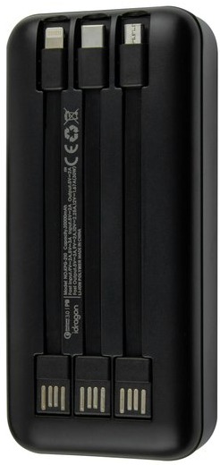 Зовнішній аккумулятор (повербанк) Power bank iDragon KPG-210 20000mAh 22.5W Black фото 2