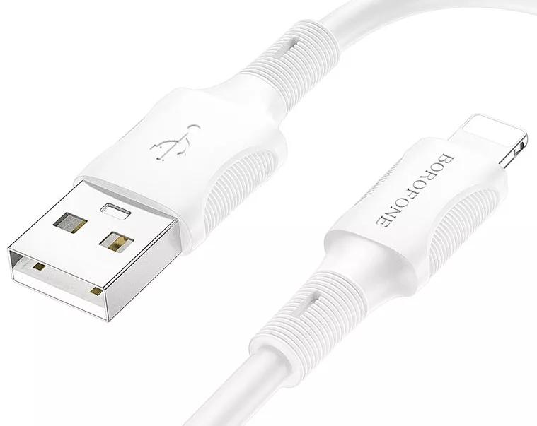Кабель Borofone BX80 USB to Lightning 1m White фото 2