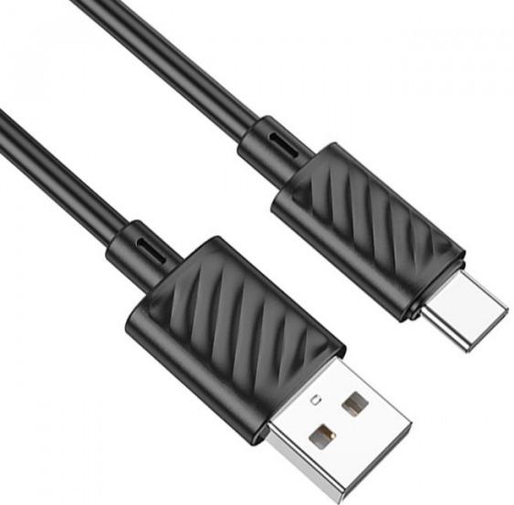 Кабель HOCO X88 Gratified Type-A to Type-C (3.0A) 1m Black (6931474783349) фото 3
