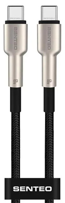 Кабель Senteo SM-03 100W Iron Series USB-C to USB-C 1m Black фото 1