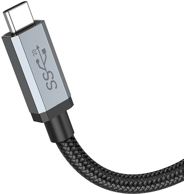 Кабель USB Type-C Hoco US06 USB3.2 Type-C to Type-C 20Gbps 1m Black фото 4