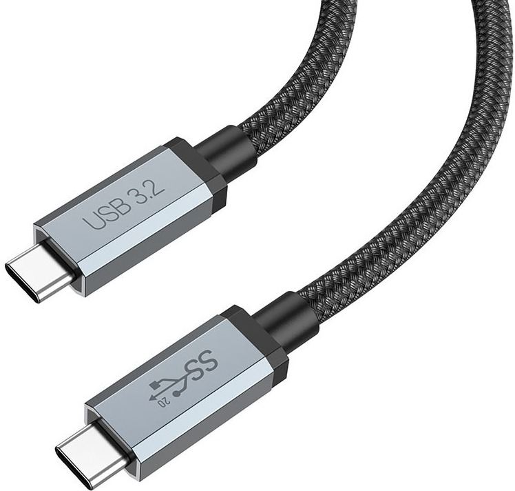 Кабель USB Type-C Hoco US06 USB3.2 Type-C to Type-C 20Gbps 1m Black фото 3