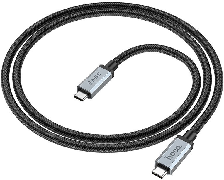 Кабель USB Type-C Hoco US06 USB3.2 Type-C to Type-C 20Gbps 1m Black фото 1