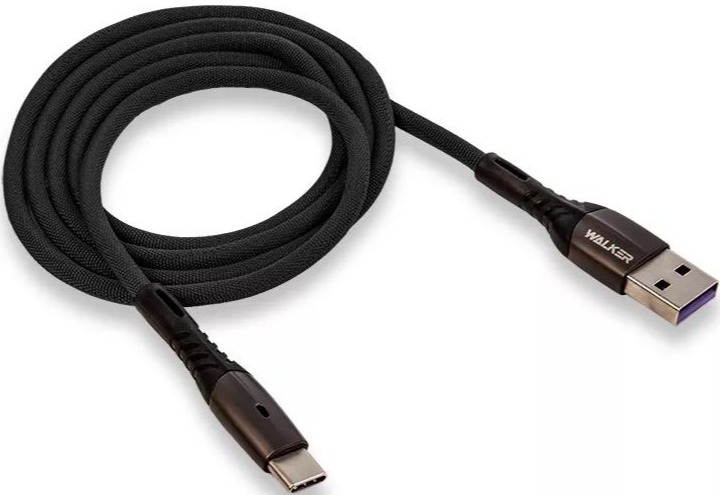Кабель Walker C920 3.1A Type-A to Type-C Black фото 1