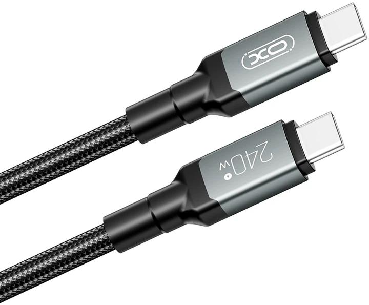 Кабель XO NBQ264A-CC USB-Type-C to USB-Type-C 1m Black (NB-Q264A-CC.black) фото 3