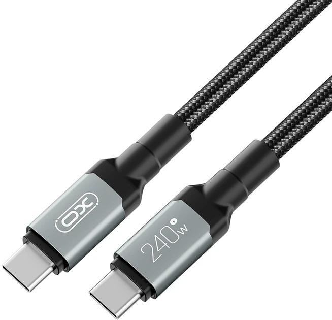 Кабель XO NBQ264A-CC USB-Type-C to USB-Type-C 1m Black (NB-Q264A-CC.black) фото 2