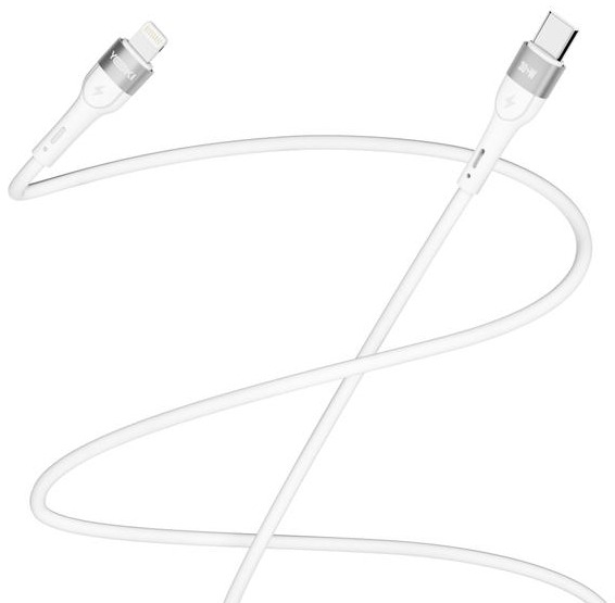 Кабель YOKI EXTRA Type-C to Lightning 30W 1.2m White (YK-CAEX115M1) фото 3