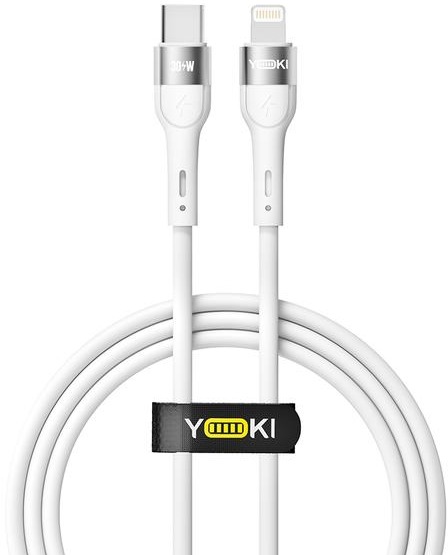 Кабель YOKI EXTRA Type-C to Lightning 30W 1.2m White (YK-CAEX115M1) фото 1