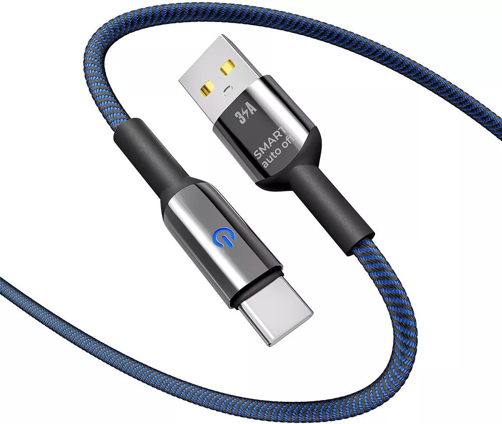 Кабель YOKI SMART USB to Type-C 3A 1.2m Dark Blue (YK-CASM312M4) фото 3