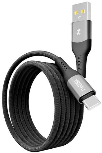 Кабель YOKI SOLID USB to Type-C 3A 1.2m Black (YK-CASO152M2) фото 3