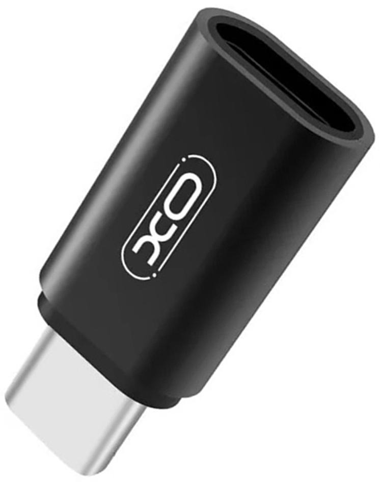 Перехідник XO-NB131 microUSB to Type-C Black фото 1