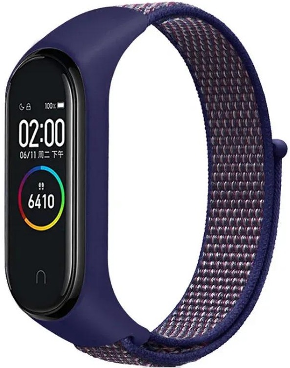 Ремінець Nylon New для Xiaomi Mi Band 3/4/5/6/7 Navy Blue фото 1