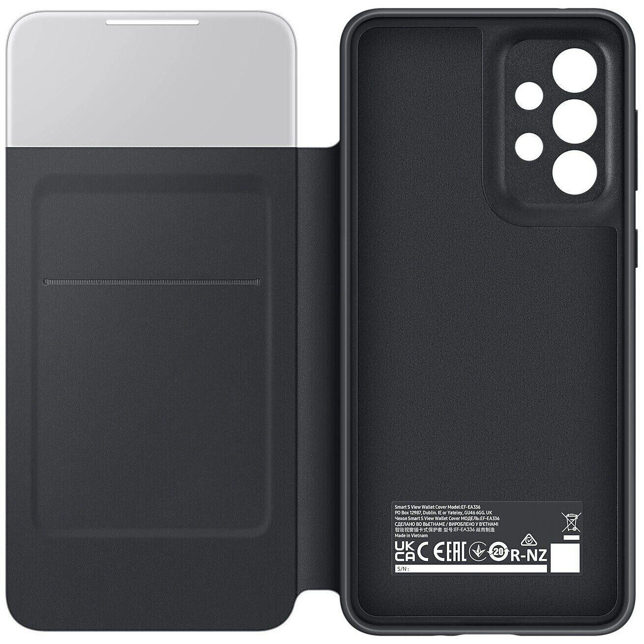 Чохол для смартфона Samsung Galaxy A33 5G Smart S View Wallet Cover Black (EF-EA336PBEGRU) фото 4