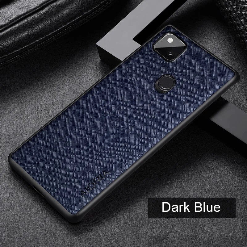 Чохол AIORIA Cross Pattern Case для Google Pixel 4 Blue фото 1