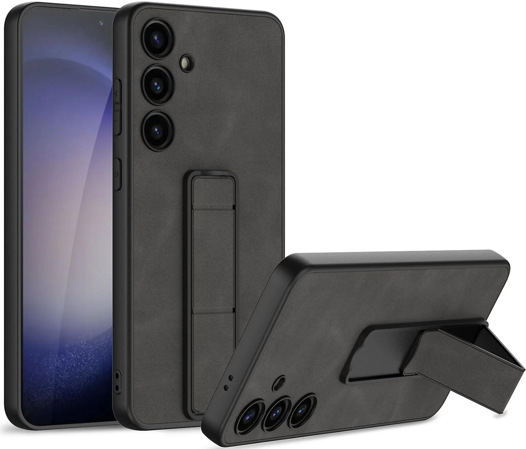 Чохол GKK Skin-Feel Matte Phone Case Foking Kickstand для Samsung Galaxy S24 Gray фото 1