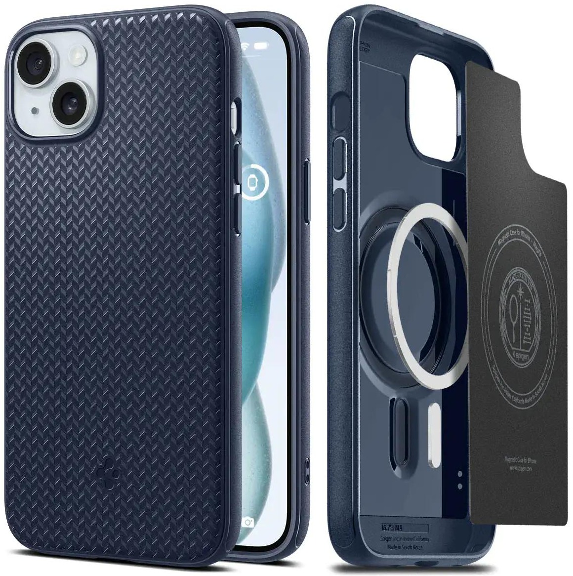 Чохол Spigen Mag Armor Apple iPhone 15 Navy Blue (ACS06816) фото 1