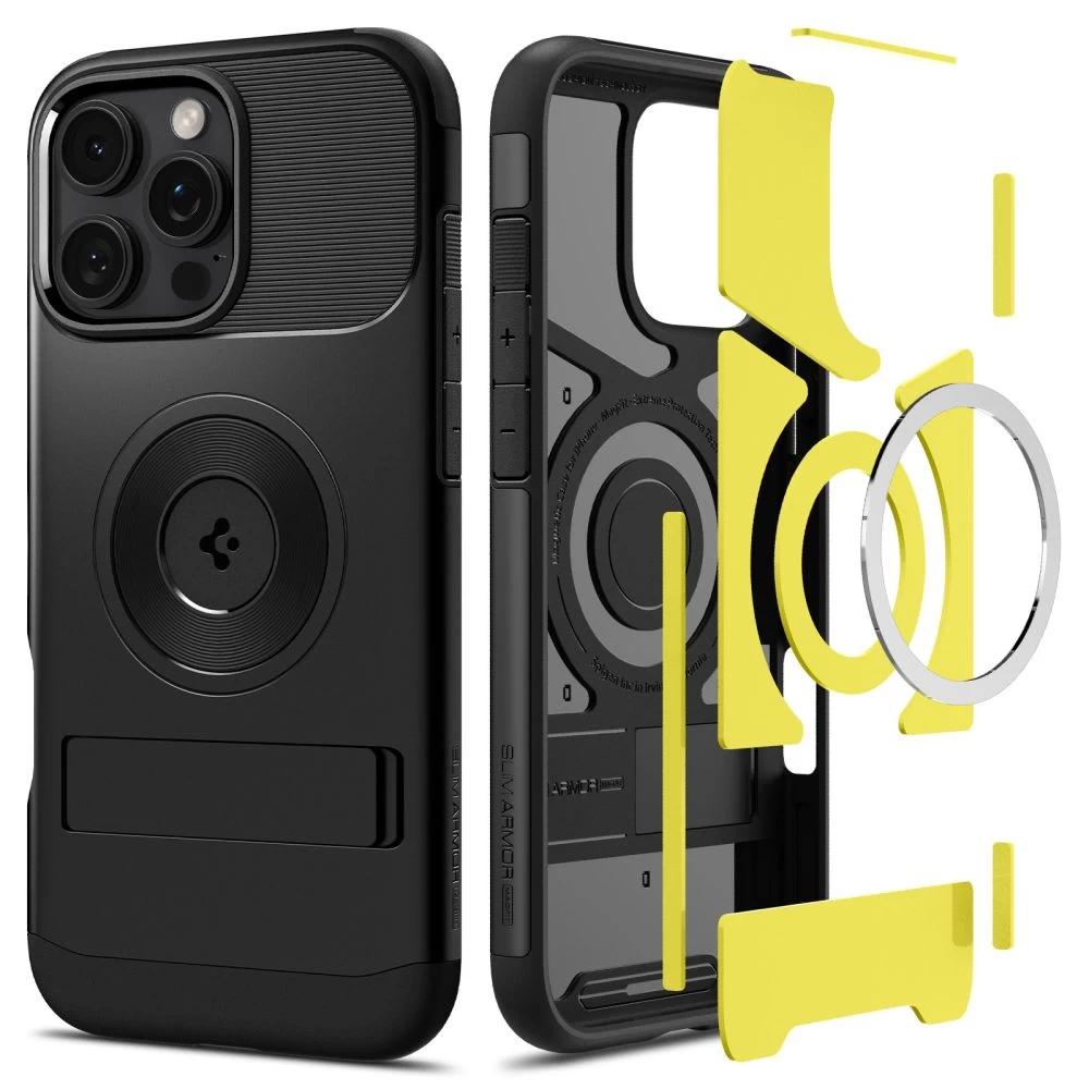 Чохол Spigen Slim Armor with MagFit Apple iPhone 16 Pro Black (ACS08164) фото 3
