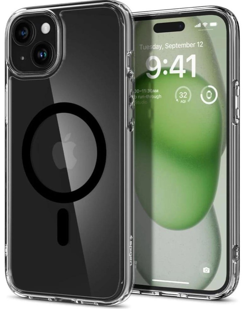 Чохол Spigen Ultra Hybrid with MagFit Apple iPhone 15 Black (ACS06803) фото 1