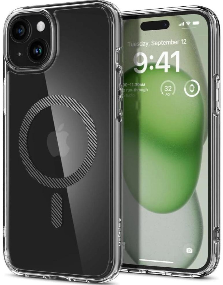 Чохол Spigen Ultra Hybrid with MagFit Apple iPhone 15 Carbon Fiber (ACS06805) фото 1