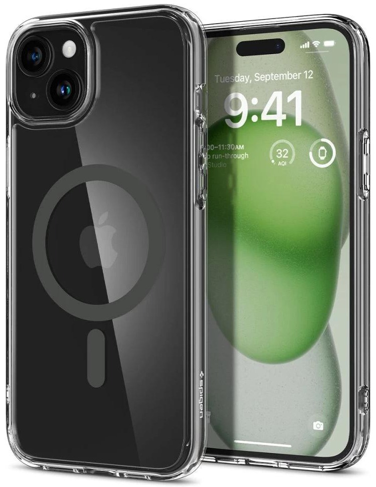 Чохол Spigen Ultra Hybrid with MagFit Apple iPhone 15 Graphite (ACS06804) фото 1