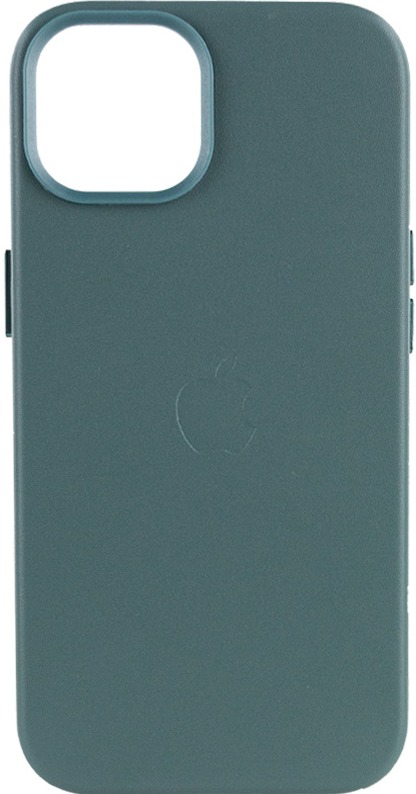 Чохол Leather Case with MagSafe для iPhone 13 Pro Pine Needle Green
